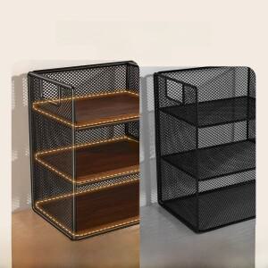 데스크탑 컵 홀더 테이블탑 보관 랙 커피 워머 티 머그 전용 캐비닛 다층 탄소강