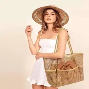 3컬러 망사 메쉬 숄더백 비치백 대용량 수영장가방 WF65DCE