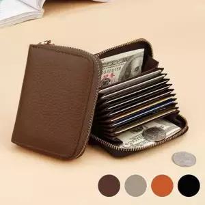 남여공용 카드 지페 수납 전체 자크 깔끔 디자인 지갑 WF66094
