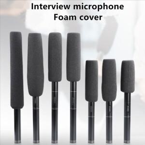 1PC 마이크 커버 폼 필터 회의 인터뷰용 카메라 윈드스크린 스폰지 12-21cm 길이