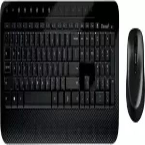 Microsoft 무선 데스크톱 2000 블랙 - 편안한 손바닥 받침대가 있는 키보드 및 마우스 콤보.