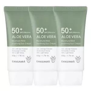 알로에 선크림 썬크림 2개+1개더 / SPF50+ PA++++ 50ml 자외선차단 미백 주름개선 기능성