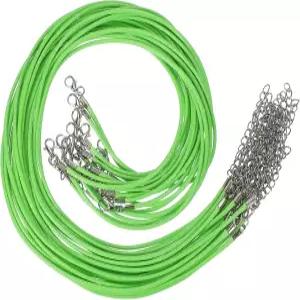 파티킬 16 x0.06 목걸이 코드 20개 왁스 가죽 줄 로프 벌크 보석 제작 용품 비딩 펜던트 팔찌 체인 연두색