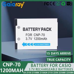 NP-70 l 카메라 배터리 1200mAh Casio xilim Zoom EX-Z150 Z150BK Z150GN Z155 Z250BE 충전식