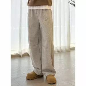 [하프클럽/탑보이]기모 커브드 절개 와이드 트레이닝 팬츠 (LC160)