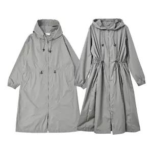 일본 정품 여성용 2WAY 레인코트 파우치 세트(그레이) G