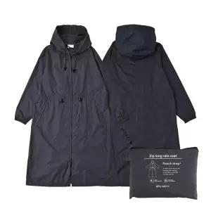 일본 정품 여성용 2WAY 레인코트 파우치 세트(차콜)