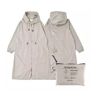 일본 정품 여성용 2WAY 레인코트 파우치 세트(베이지)