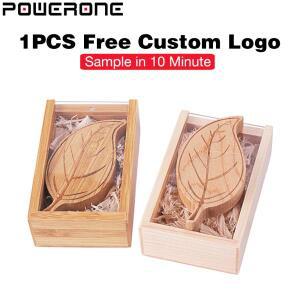 무료 맞춤형 로고 USB 플래시 드라이브 128GB 나무 잎 메모리 스틱 64GB 웨딩 선물 펜 32GB 레이저 각인 16
