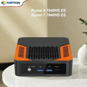 Topton 미니 PC AMD Ryzen 7 8845HS ES 7840HS 버전 USB4.0 듀얼 LAN 2xDDR5 PCIe4.0 Windows 11 Nuc 게이