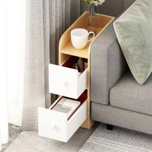 우드 틈새협탁 소파 사이드테이블 25cm 침대옆 폭좁은 수납장 슬림협탁 머스코 3단 프릴
