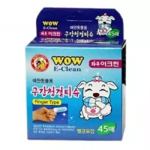 강아지 구강청결티슈 45매 1P 애견 핑거타입 칫솔 강아지양치 강아지티슈 애견구강청결티슈