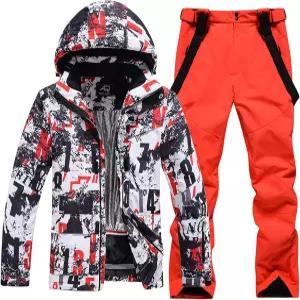 스노우엘브 남성 스키 재킷 및 바지 세트 스노보드 겨울 따뜻한 스노우 수트
