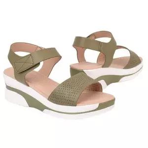 펀칭샌들힐 여성 펀칭 키높이 스트랩 샌들 여름 슈즈