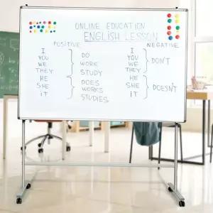 이동형 화이트 보드 학습용 바퀴형 높이조절 이동식 화이트 보드 거치대 대형 스탠드형