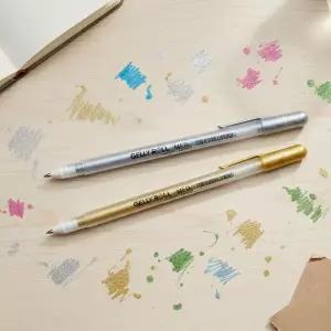 메탈릭 젤리롤펜 0.8mm 실버 골드 색상 12개입 XPGBM