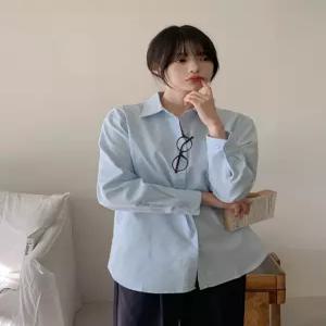 [엠디픽] 로츠 베이직 옥스포드 스탠다드 셔츠 86017 빅사이즈 여성의류