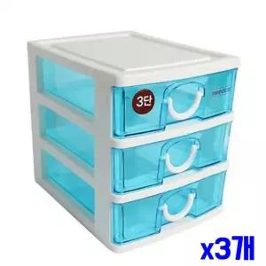 테이블 정리 3단 서랍장 x3 개 소품 플라스틱 수납장 정리함 책상 수납함 학생 편리한