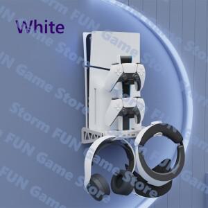 PS5 슬림 액세서리용 냉각 팬 충전기가 포함된 벽걸이 플레이스테이션 5 컨트롤러 충전 도킹 스테이션 수직