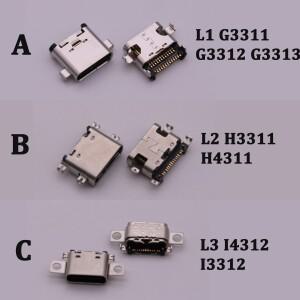 소니호환 Xperia L3 I4312 L1 G3311 L2 c용 Usb 충전기 포트 플러그 도크 커넥터 1 개
