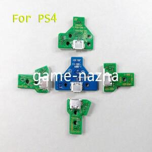 1개 교체용 JDS001 011 030 040 055 12핀 14핀 전원 케이블 USB 충전 포트 소켓 보드 PS4 컨트롤러용