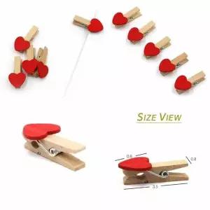 하트 BKC312M3 나무클립 5개입 포토집게 벽걸이집게