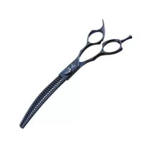 애견 미용가위 전문가용 커브숱 손질 숱 흑조 셀프 비비드 숱가위 고양이 티타늄 요술가위