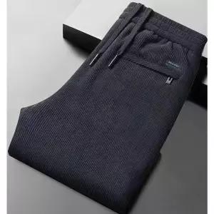 남성 일상복 바지 코듀로이 추동 허리 밴딩 일자 캐주얼 팬츠 빅사이즈 와이드 기모 트레이닝 스포M4