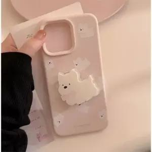 글리밍유 17케이스 귀여운케이스 젤리케이스 실리콘케이스 17 리본강아지
