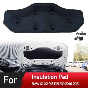 전면 엔진 후드 절연 패드 열 사운드 코튼 방음 매트 커버 폼 BMW 호환 X1 X2 F48 F49 F39 - 용 내화성