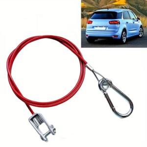트레일러 와이어 로프 맥세이프 견인 스테인리스 스틸 금속 후크 포함 자동차 RV용 빨간색 견고한 디자인