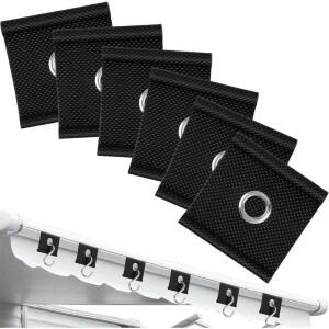 1/6/8/10/12개 RV 캠핑 어닝 훅 클립 라이트 행거 캠퍼용 구멍이 있는 카라반 레일 마운트 액세서리