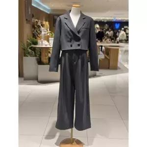 [롯데백화점]파프리카 와이드 슬랙스 세트 모던 크롭 더블 자켓 SJ3AA903