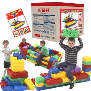 쿠쿠토이즈 에듀팜 빅블록 A세트 (48PCS) 어린이 유치원 학교 유아 교구 대형 블럭 놀이 쌓기