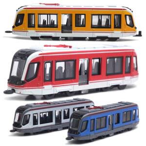 1 90 합금 스위스 양방향 지하철 트램 모델 파워 백 도어 클래식 자동차 사랑