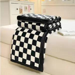 블랭킷 70X100CM 체크패턴 무릎담요 극세사 포근한