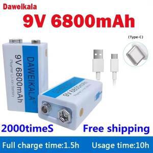 Daweikala 멀티 미터 마이크 장난감 리모컨 KTV용 리튬 이온 충전식 배터리 USB 9V 1100mAh 1-16 개