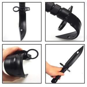 다기능 전술 M9 플라스틱 소프트 나이프 고무 모델 선워터 장난감 컬렉션 CS 게임 훈련 야외  1개