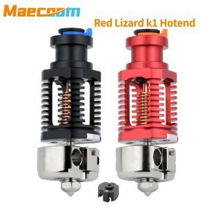 3D 프린터 부품 Red Lizard K1 V6 Hotend Titan Voron Prusa I3 MK3 압출기 용 조립 도금 구리 핫 엔드