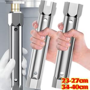 23-27mm 34-40mm 파이프 스패너 소켓 렌치 라쳇 싱크 수도꼭지 배수 설치용 수공구 고정 액세서리