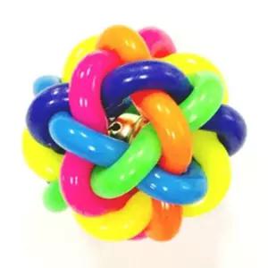 탱탱볼 무지개 공놀이 호기심 강아지 방울 M 토이 1P