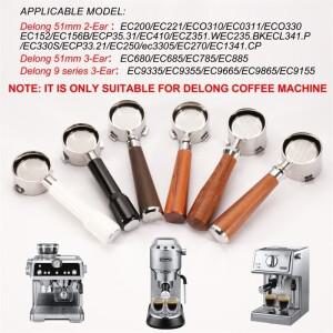 Delonghi EC680 EC310 교체 필터 바구니 에스프레소 머신 핸들 카페 액세서리 용 51mm 커피 밑면 포터