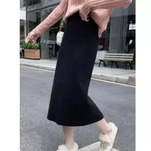 여자 코디 니트 출근 롱 골지 직장인 스커트 룩
