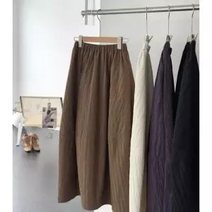 밴딩 하이웨이스트 버터모네 포함 주름 모임룩 안감 오피스룩 튤립롱스커트 여리핏 플