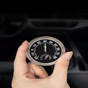 차량용 온습도계 원형 인테리어 실내용 아날로그 캠핑용