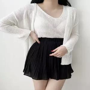 여성하의 여름 주름 러블리 미니스커트 여성 2컬러 밴딩 플레어