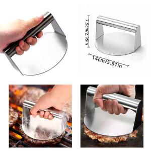 스텐 스매쉬 버거 프레스 패티 고기 사수 델리 용 원형 금형 주방 액세서리