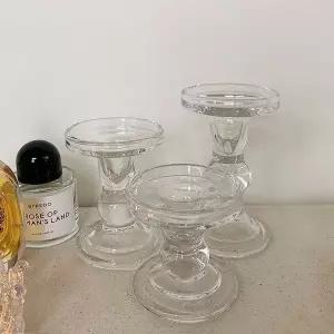 엔틱 유리 촛대 티라이트 홀더 받침 캔들 트레이 (WFKIIZ0)