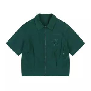 볼빅 여성 골프 셔츠형 블루종 반팔 점퍼 VLWBP301 DE 딥그린