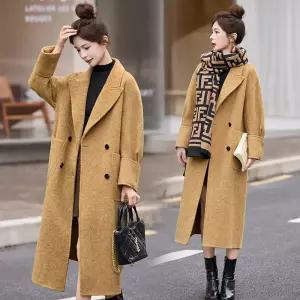 블랙팬서 여성 리버시블 캐시미어 모직 코트 가을 겨울 캐주얼 도톰터틀넥 롱 OPH4